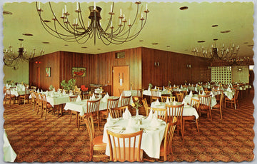 North Hill Motel Brandon MB Manitoba Dining Room Vintage Postcard