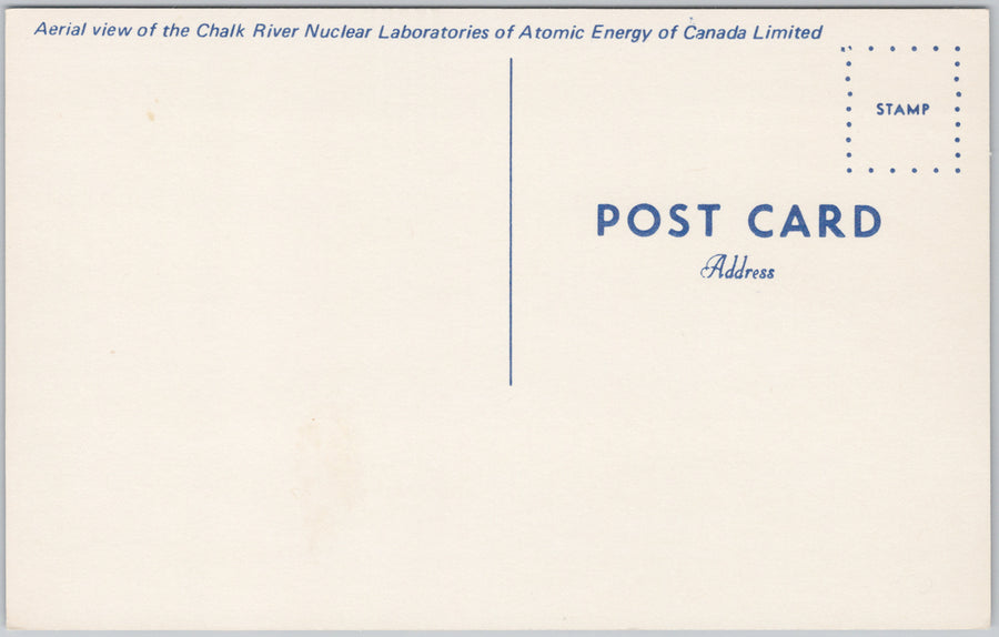 Chalk River Nuclear Laboratories of Atomic Energy Aerial View Deep River Ontario Postcard SP17