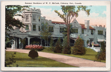 Summer Residence of WF McCook Cobourg Ontario Postcard 