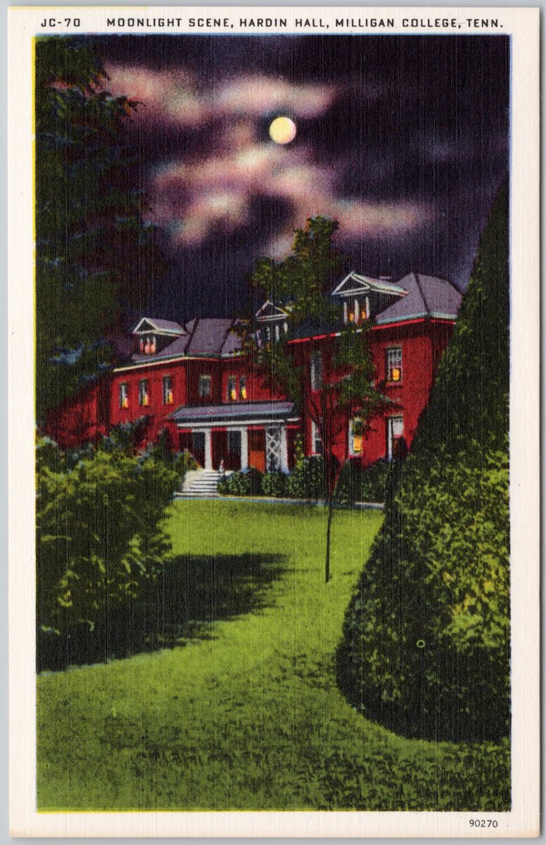 Hardin Hall Milligan College TN Linen Postcard 