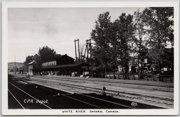 CPR Depot White River Ontario Railway Train Station Postcard 