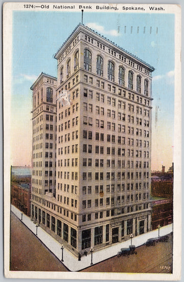 Spokane WA Old National Bank Building John Graham Co Postcard SP17