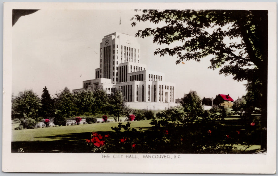 City Hall Vancouver British Columbia  Postcard 