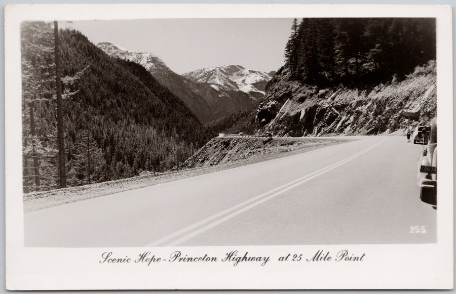 Hope Princeton Highway at 25 Mile Point BC Postcard 