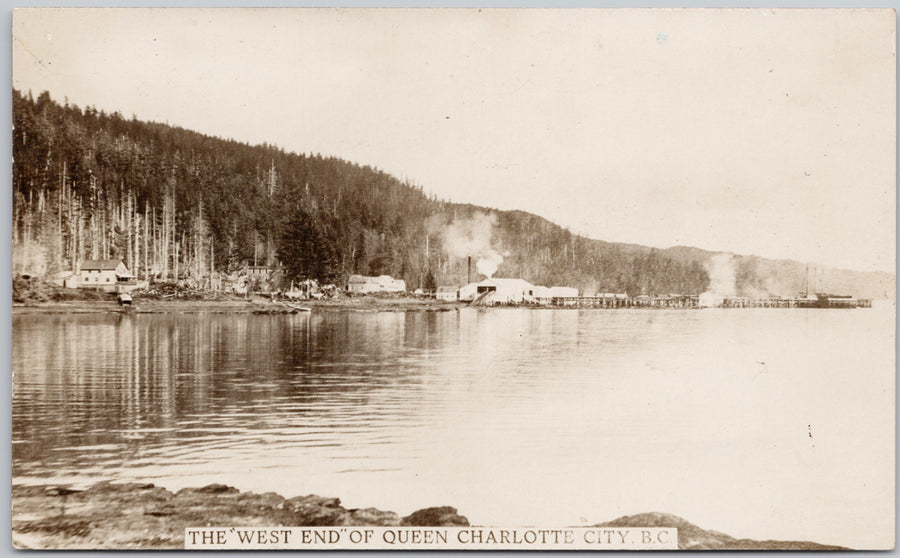 Queen Charlotte City BC The West End  Postcard 