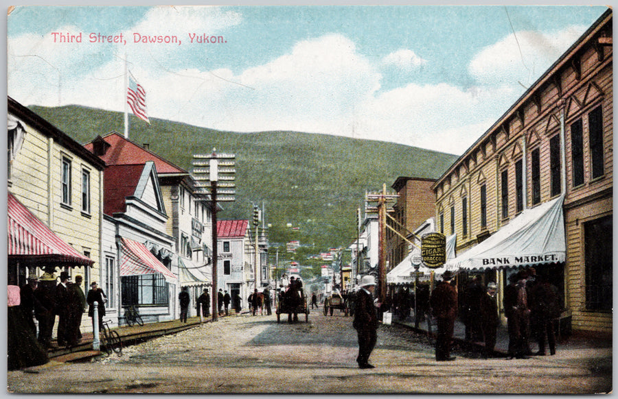 Third Street Dawson Yukon Postcard 