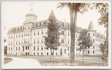 St. Mary's Academy Winnipeg Manitoba Lyall RPPC Postcard 