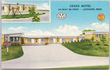 Drake Motel Jackson MS Postcard
