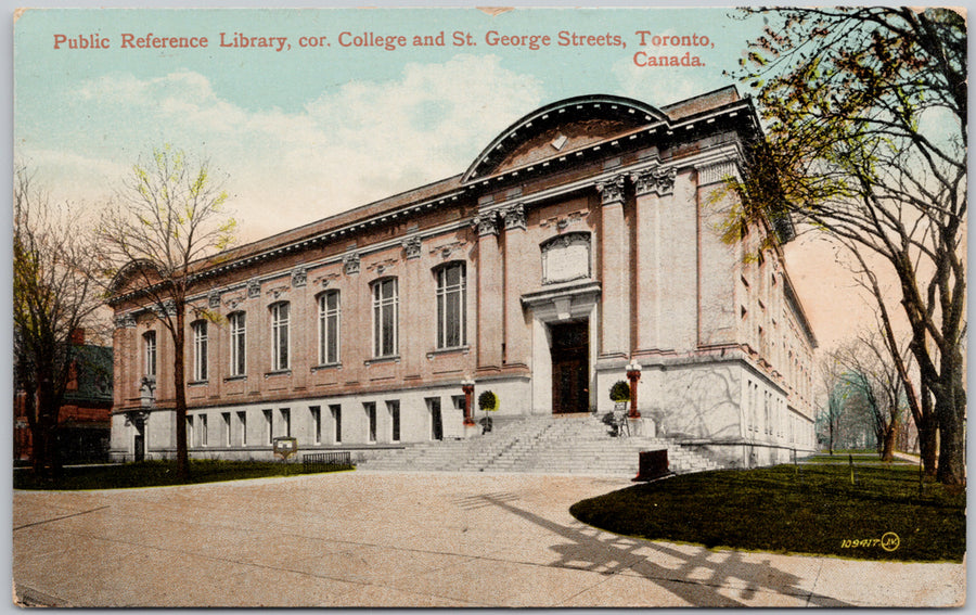 Toronto Ontario Public Reference Library Postcard 