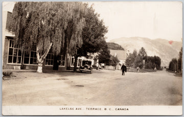 Lakelse Avenue Terrace BC British Columbia RPPC Postcard 