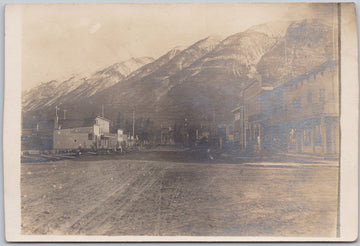 Banff Alberta Main Street Sulphur Mountain King Edward Hotel RPPC Postcard 