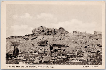 Metis Beach Quebec The Old Man and Old Woman Postcard 