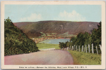 Mont Louis Village Quebec Between the Hillsides Postcard 