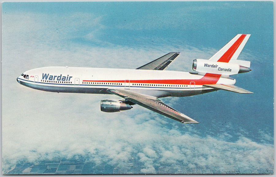 Wardair Canada Jet Airplane DC-10-30 McDonnell Douglas Aviation Postcard 