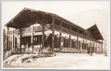 Byron Harmon Emerald Lake Chalet Field BC Postcard 