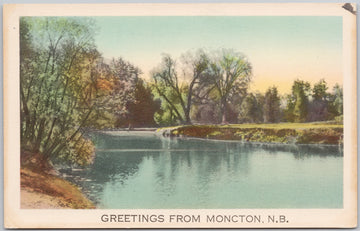 Moncton NB Greetings Postcard 