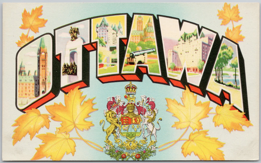 Ottawa Ontario Large Letter Postcard 