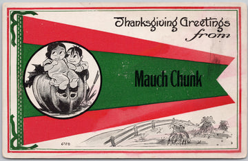 Mauch Chunk PA Jim Thorpe Thanksgiving Greetings Postcard 