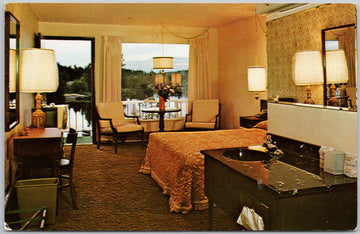 Lake Shore Motel Centralia WA Washington Interior Postcard SP18