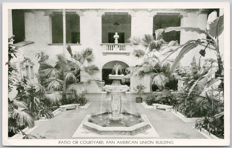 Washington DC Pan American Union Building Patio Courtyard Postcard 