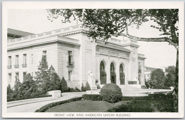 Washington DC Pan American Union Building Front View Postcard