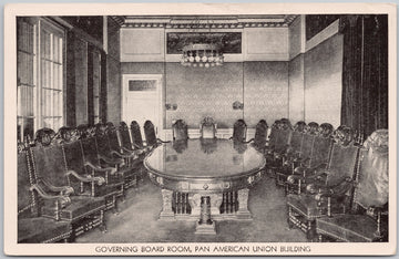 Washington DC Pan American Union Building Governing Board Room Postcard 