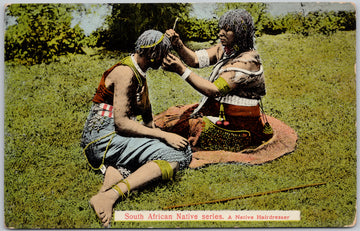 Hairdresser South Africa South African Native Series South African Railways H. & Co Postcard