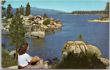 Big Bear Lake CA California Union Oil Advertising Postcard 