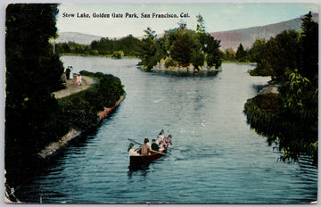 Stow Lake Golden Gate Park San Francisco CA Postcard 