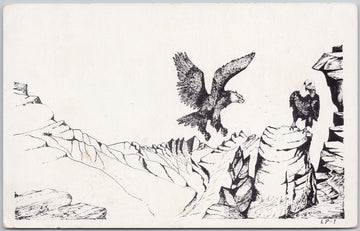 Cliff McCurdy Artist Birds Eagle Lone Packer Artist Scenes Along Trail Postcard