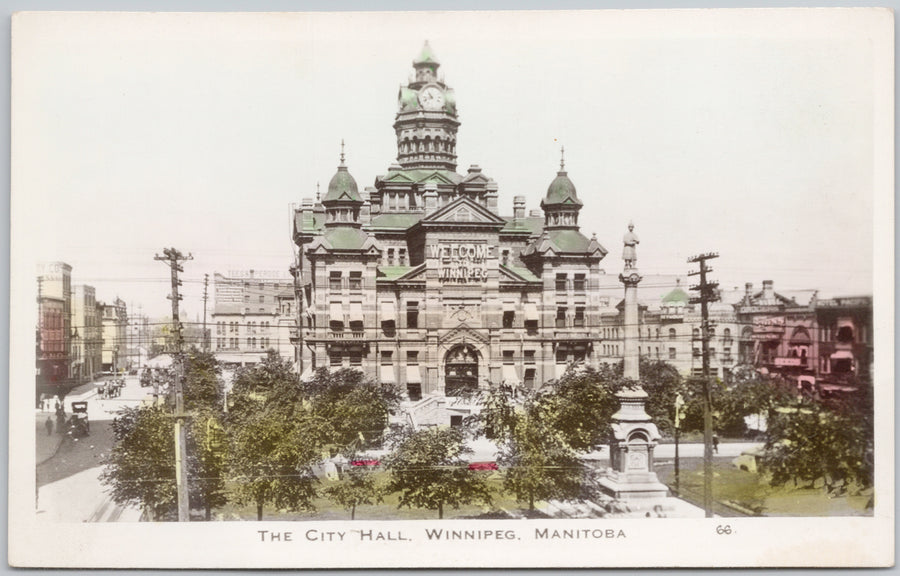 City Hall Winnipeg Manitoba Postcard 