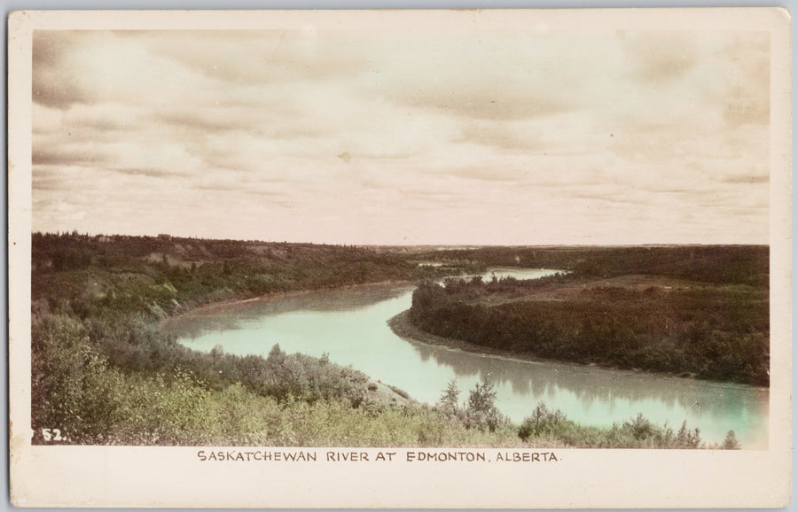 Edmonton Alberta Saskatchewan River  Postcard 