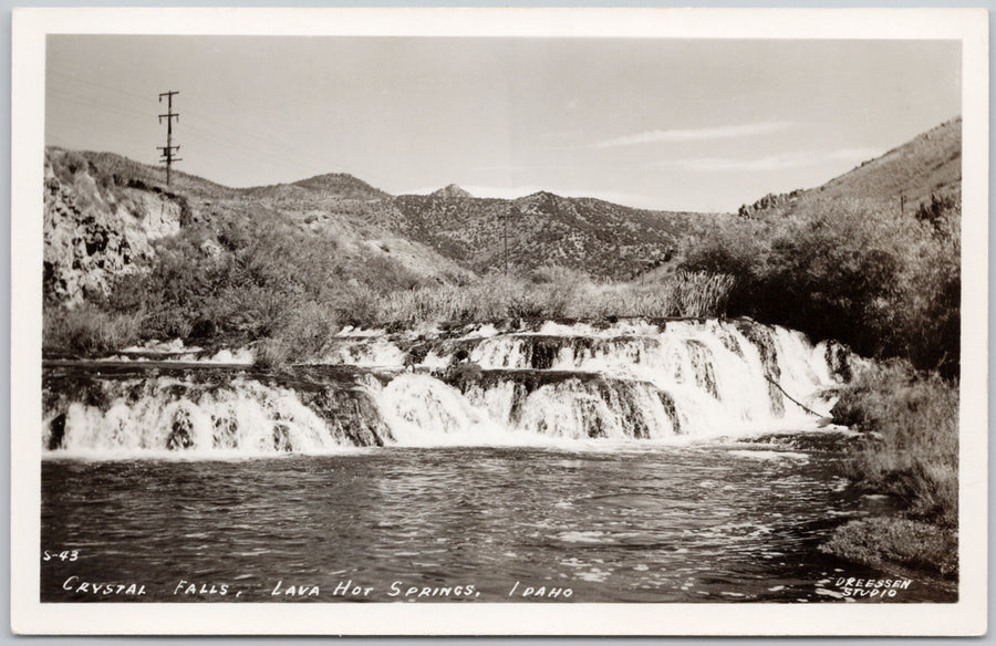 Crystal Falls Lava Hot Springs Idaho  Postcard 