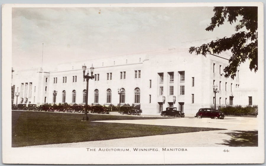 The Auditorium Winnipeg Manitoba MB  Canada Gowen Sutton RPPC Postcard 