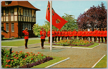 Royal Canadian Mounted Police Raising Flag Postcard