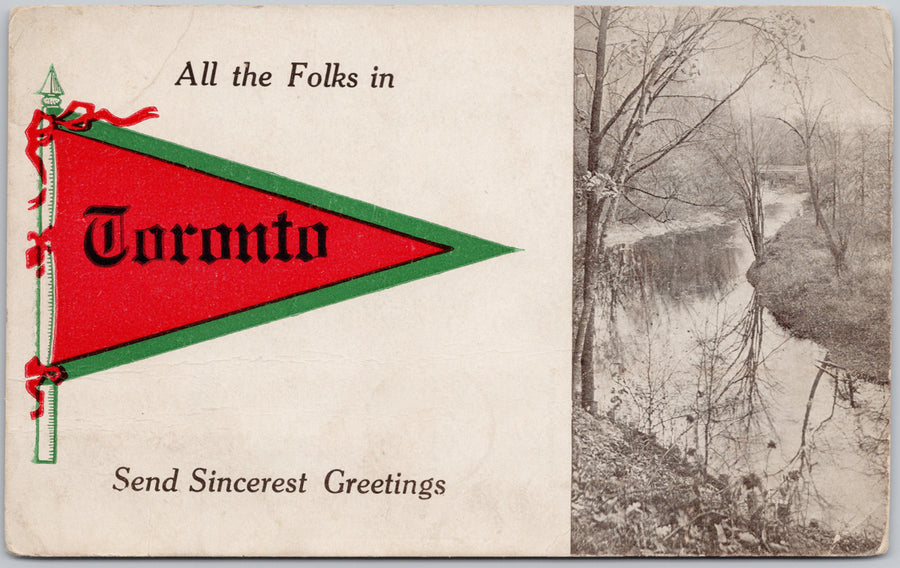 Toronto Ontario Red Pennant Postcard 