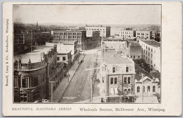 Winnipeg Manitoba Wholesale Section McDermot Ave MB Canada Russell Lang Co Beautiful Manitoba Series Postcard