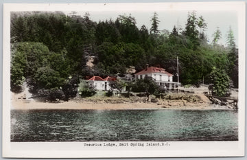 Vesuvius Lodge Salt Spring Island BC Postcard 