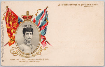 Her Majesty Queen Alexandra Crowned 1902 Postcard 