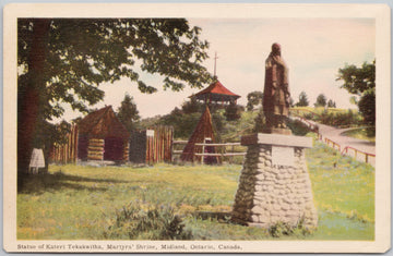 Kateri Tekakwitha Statue Martyrs Shrine Midland Ontario 
 Postcard