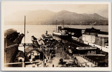 North Vancouver BC Ferries Ships Steamship North Van Postcard 