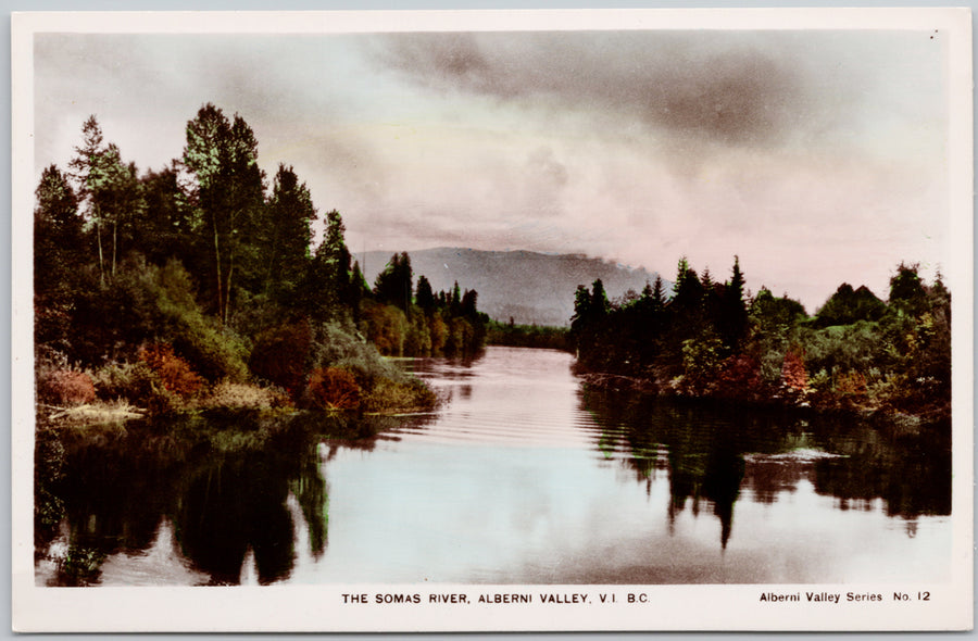 Somas River Alberni Valley BC Vancouver Island Postcard 