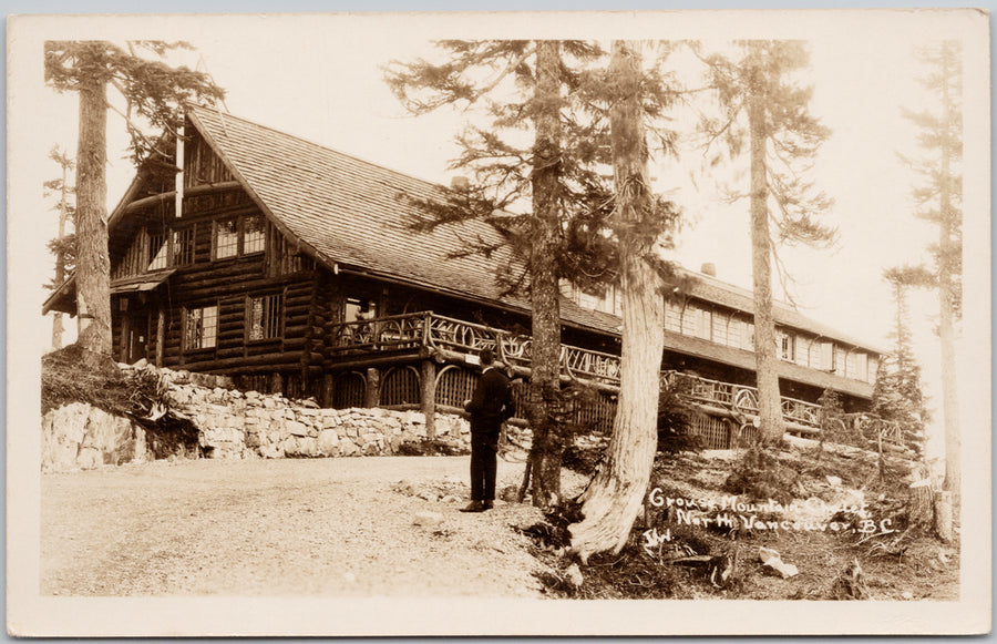 Grouse Mountain Chalet North Vancouver BC Postcard 