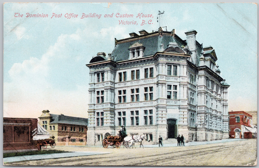 Victoria BC Dominion Post Office and Custom House Postcard 