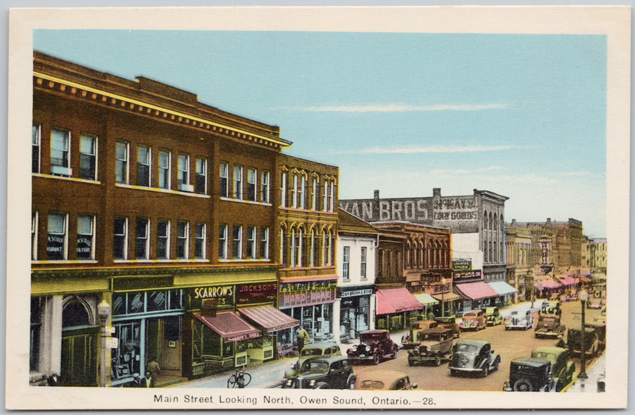 Owen Sound Ontario Main Street Postcard