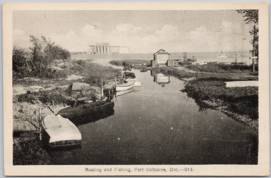  Port Colborne Ontario Boating and Fishing Boats Postcard 