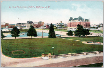 CPR Empress Hotel Victoria BC Postcard 