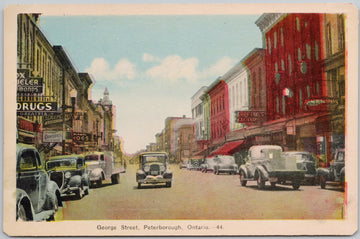 Peterborough Ontario George Street  Postcard