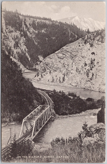 Kicking Horse Canyon BC Railway Bridge Canada Chapman Postcard 