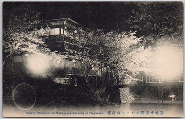 Cherry Blossoms of Nakagawa Karurus at Nagasaki Japan Postcard 